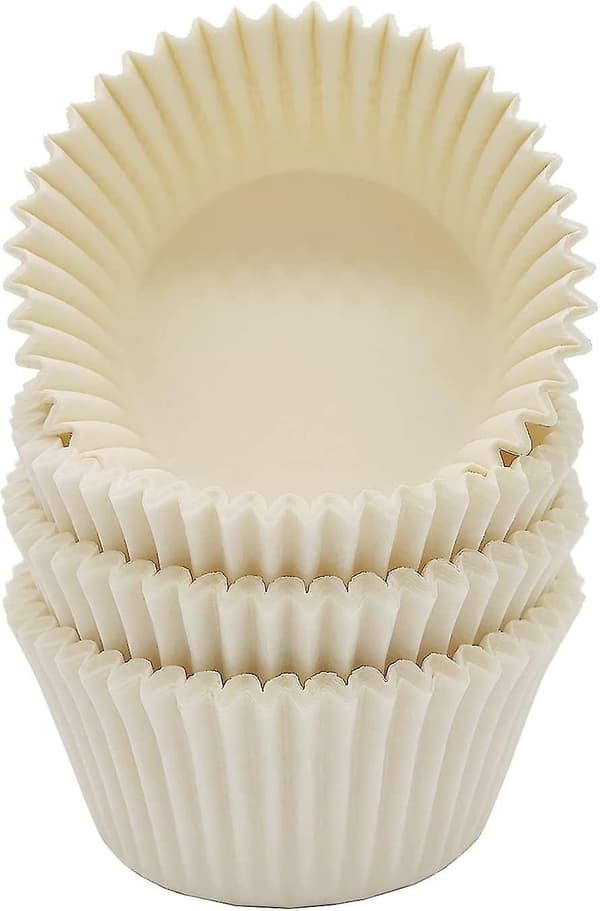 Premium Hvide Fedttætte Cupcake Forme Muffin Papir Bageforme Standard Størrelse (LGL)
