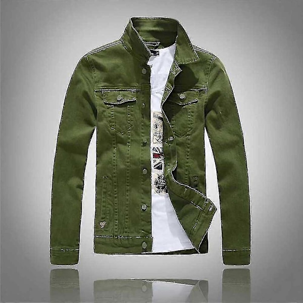 2024 Moderne Herre Denim Jakke LGL Army Green 2XL