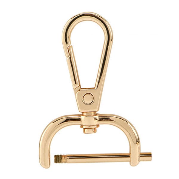 Svingbare Karabinkroker Erstatning DIY Håndverk Trigger Klips Svingbare Hummere Låser 25mm Gull (LGL)