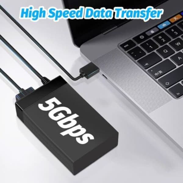 USB 3.0 SATA HDD-dockingstation til 2,5\" og 3,5\" SATA-harddiske/SSD'er (LGL)