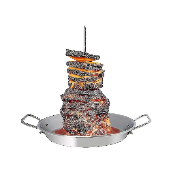 Vertikalt spett för Grill-al Pastor Grillspett Brasilianskt vertikalt spettställ för tacos Al Pastor, Shawarma, Kebab