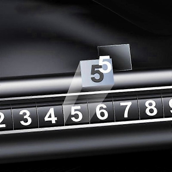 Tillfällig Parkeringsskylt Bil Mobiltelefonnummer Bilparkeringsskylt Flyttbar Bilparkeringsskylt 1 LGL Space Gray