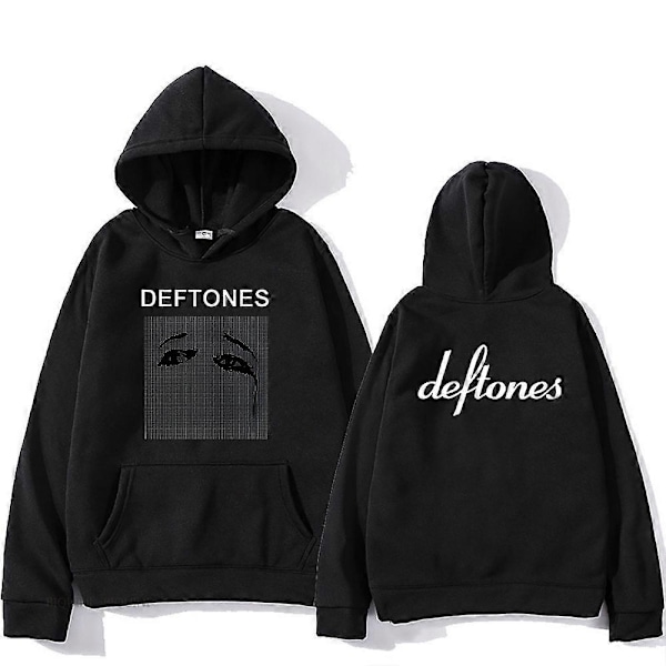 Deftones Skull Sort Hættetrøje Mænd Kvinder Vintage Around The Fur Adrenaline Band Merch Sweatshirt Langærmet Toppe Hættetrøjer Hip Hop LGL L black