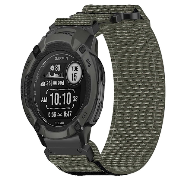 22mm Nylon Urrem til Garmin Instinct 2 Solar LGL Grey