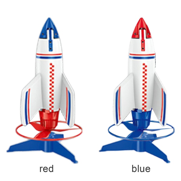 Romoppskytningsleke, luftromrakettleketøy, elektrisk motorisert luftrakettleketøy for barn i alderen 8-12 Utendørs morsomme leketøy[GL] red