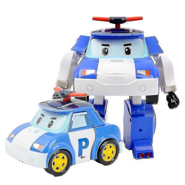 Poli Robocar Robot Muuttuva Robotti Palokunta Liikennepelastustiimi Lasten Leluauton Sarja Juhlallinen Syntymäpäivälahja-sy 4 Pcs