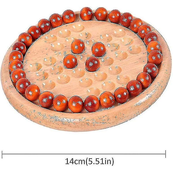 Brettspill, Treballutfordring Brettspill Marmor Solitaire Chese For Fun Brain Teaser Fritid Jul Party Gamebrun Rød 1sett