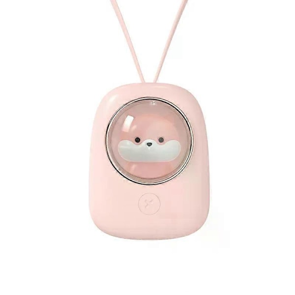 Kawaii Kaulassa Roikkuva Tuuletin Kesäinen Ilmanjäähdytin USB Ladattava Hiljainen Tuuletin Yövalolla Siivettömät Jäähdytystuulettimet Pieni Tuuletin Lahjat LGL