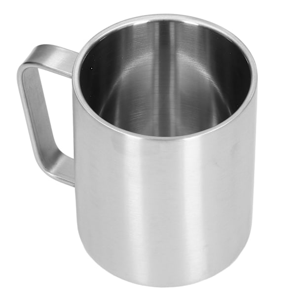 Rustfritt stål krus 300ml kapasitet dobbelt lag ergonomisk design tekstur med håndtak kaffekrus (LGL)