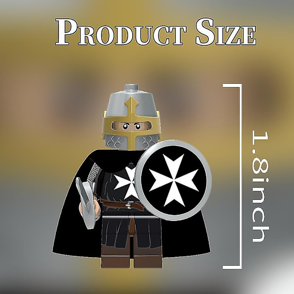 Middelalderlige figurer Gamle romerske minifigurer Riddere Soldat Actionfigurer Korsfarere Heste Byggeklodser Legetøj Børnelegetøj Gaver Samlinger[GL]