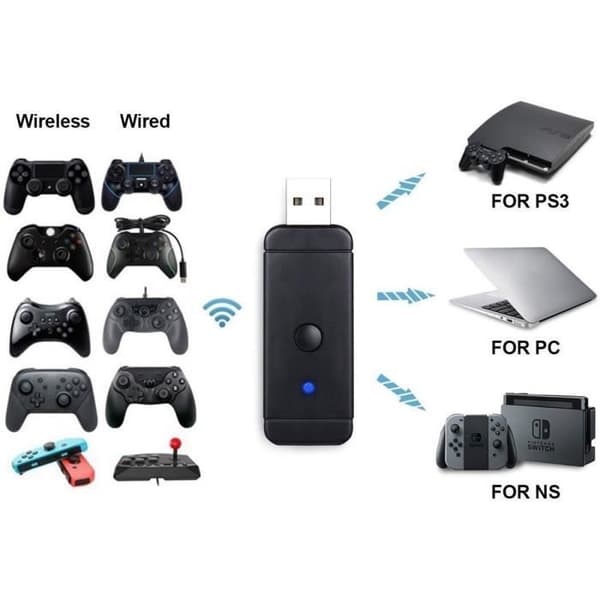 Kontrolleradapter for Nintendo Switch & PC & PS3 (FMY)
