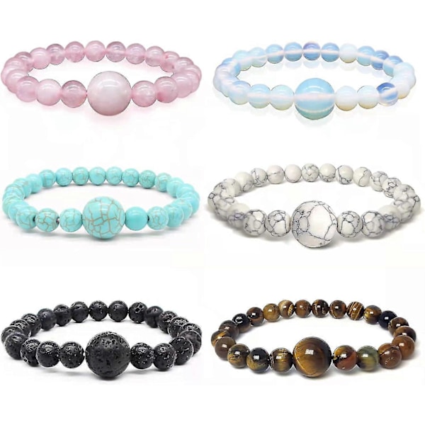 6 stk. Anti Reisekvalme Armbånd, Anti Kvalme Belte Justerbart Mot Kvalme Lindring For Reisekvalme, Kvalme, Bilsyke # LGL