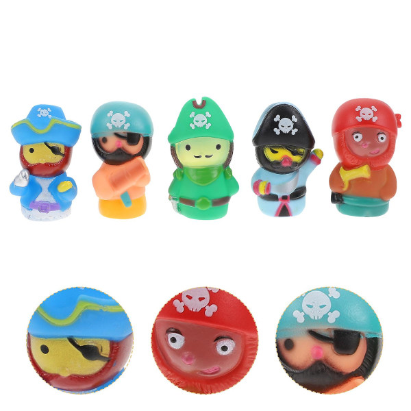 Badleker Barn Kids Strandleker Fingerfamilie Dukker Fingerdukkeleker Mini Piratfigur[GL] 6X4X2.5CM