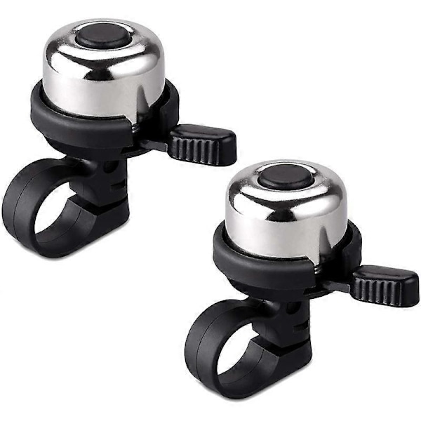 Paket Cykelklockor Mässing Små Cykelklockor Ljud Klarare, Högre, Längre Varaktighet, Renare Ljudkvalitet (Silver; Guld) (LGL)