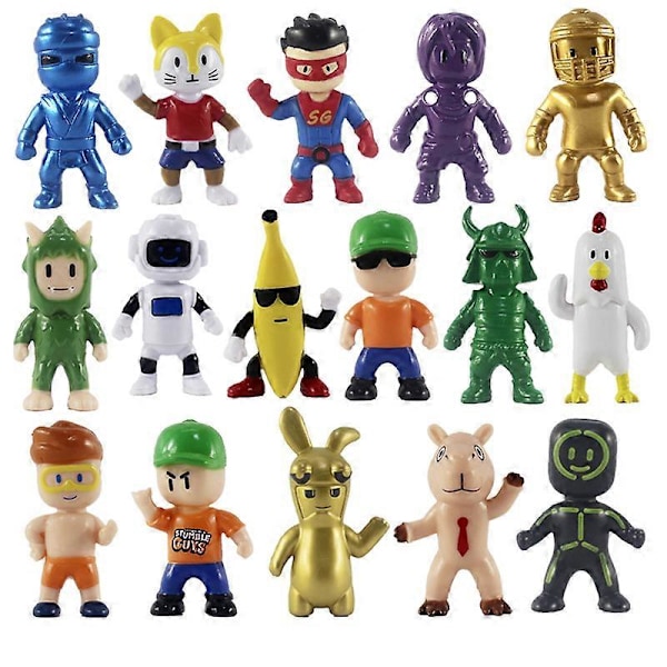 2024 Stumble Guys Actionfigur Kawaii Anime PVC Spelmodell Statyset Multiplayer Typ Samling Barnfödelsedagspresent Leksak A140