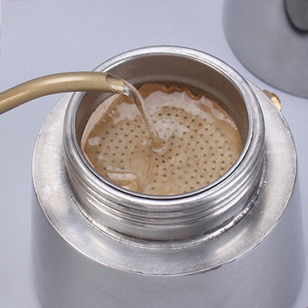 600 st kaffefilterpapper 2 färger 64 mm rund dropp naturligt för espressomaskin