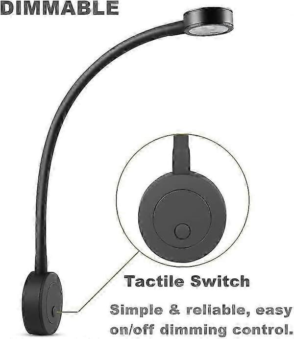 12V Bobil Sengelampe LED Leselys med USB (LGL)