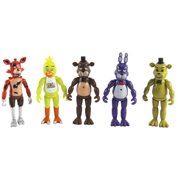 5kpl/ set Five Nights At Freddys Action Figures Toys Collection Kids Xmas Gift As shown