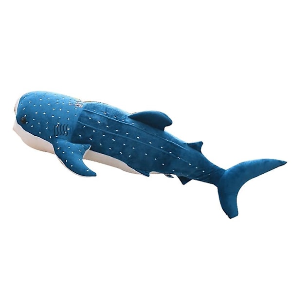 Söt Haj Plyschleksak Stor Fisk Tygdocka Val Fylld Barn Födelsedagspresent LGL Grey 75cm