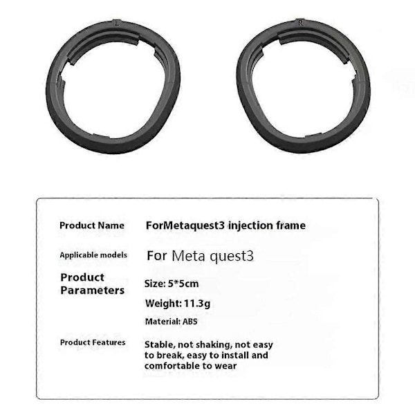 För Meta Quest 3 Magnetisk Linsram Inbyggd Resinlins Anti Blått Ljus VR Headset Tillbehör LGL