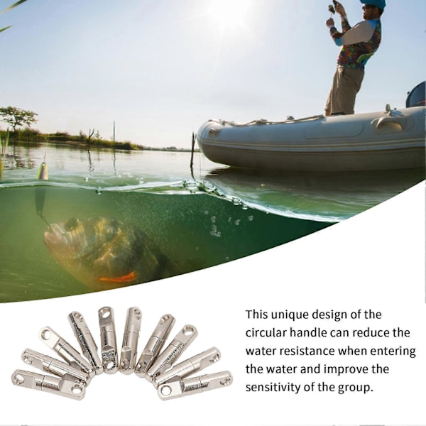 20 stk. Fiske Svivelsett Holdbart Enkel Bruk Reduserer Vannmotstand Roterende Fiskeutstyr for Fiske 4mm (LGL)
