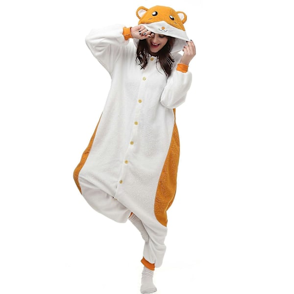 Hamsterkostyme Dyre Helkropp Pyjamas Halloween Karneval Hel drakt Kigurumi For Menn Kvinner LGL M