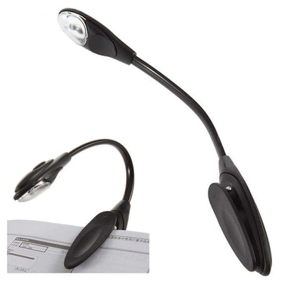 Les enkelt med vår boklampe - Leselampe med LED og klemme (LGL)