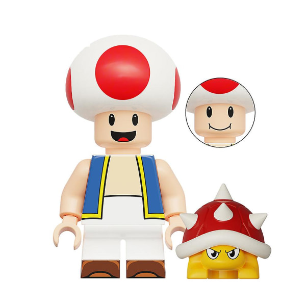 8 st/set Super Mario Minifigurer Monterade Byggklossar Leksaker Mini Figur Samlarobjekt Barn Födelsedagspresent Dekoration