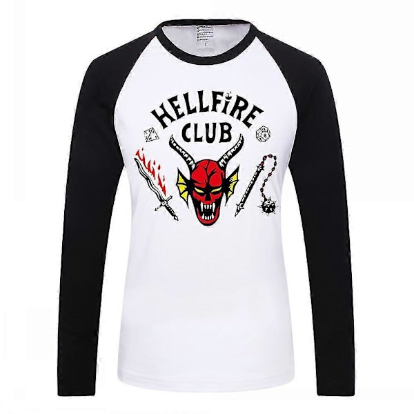 Stranger Things Barn Pojkar Flickor Hellfire Club Ung Långärmad T-shirt Cosplay Tee Toppar LGL 7-8Years