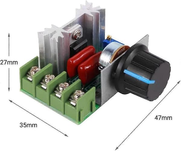 PWM AC Motor Kontroller Hastighetskontroll 2000W Justerbar Spenningsregulator 50-220V 25A LED Dimmere (LGL)