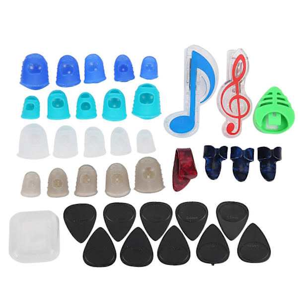 Gitarrfingerskydd Set Tumplektrum Musikbladklämma Instrumenttillbehör för Bas BanjoM02227 (LGL)
