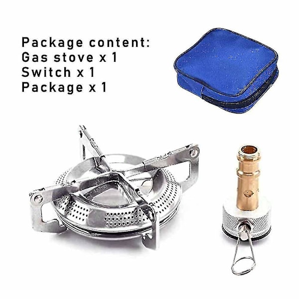 Windproof Camping Gas Stove Portable Foldable Backpack Electronic Stove Head-Yvan [L]