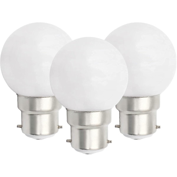 6 stk. B22 LED-pære 3W Golfkuglepærer B22 Bajonet Lille Globuslyspære Glødelampe Dæmpbar LGL