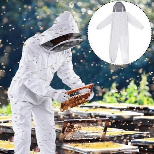 Biavlerdragt Biavling Hel Krops Hætte Biavlerfrakke Ny LGL XL