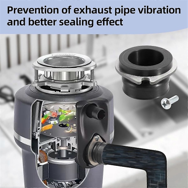 75499 Flexkoppling för avfallskvarn, Flexibel utlopp Anti-vibrationsrörfäste Koppling Repl LGL As Shown