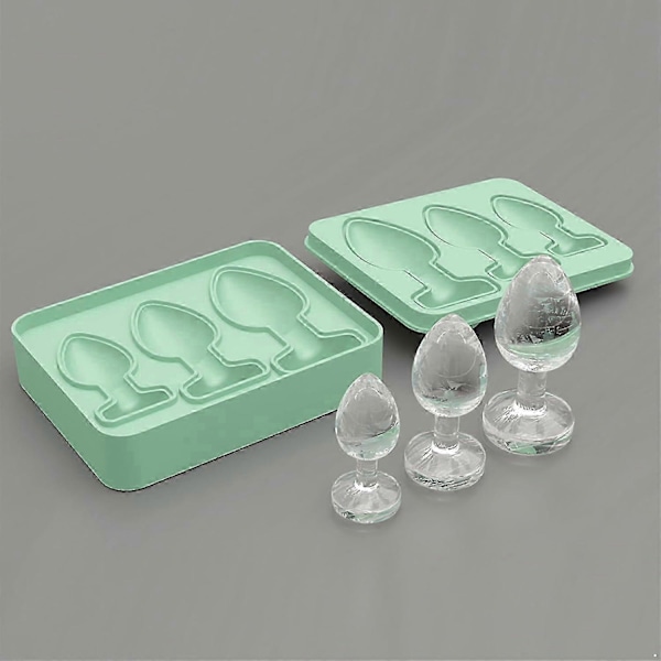 Prank Butt Plug Formede Isterningebakker, Sjov Silikoneform til DIY Kage Chokolade Slik LGL Green