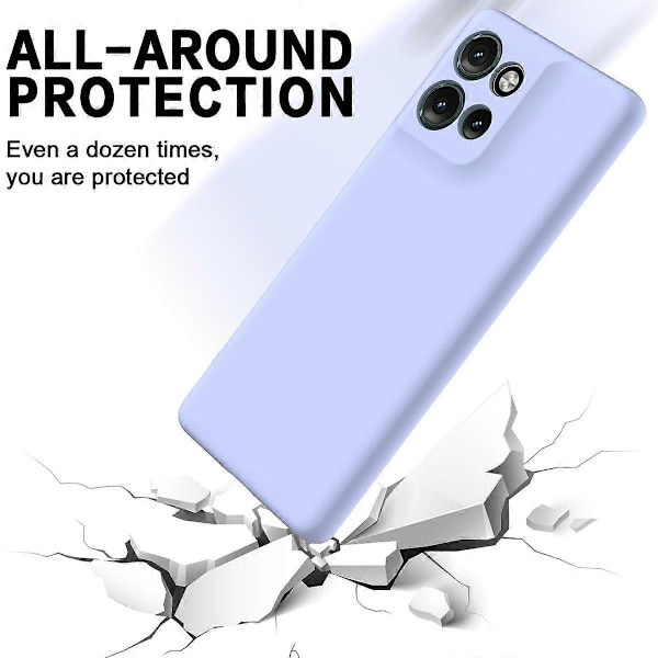 Motorola Edge 50 Neo 5G -kotelo, nestemäinen silikoni, naarmuuntumaton puhelinkuori käsiremmin kanssa, LGL Multicolor Style F