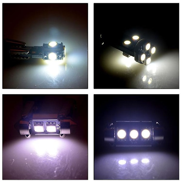 23 kpl Canbus-virheettömiä LED-polttimoita auton sisätiloihin, rekisterikilpeen