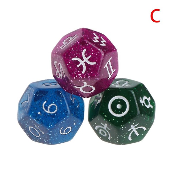 Astrologiset noppakuutiot 12-sivuinen monitahokas noppakuutio Astrologia Tarot-kortti Tähdistö C