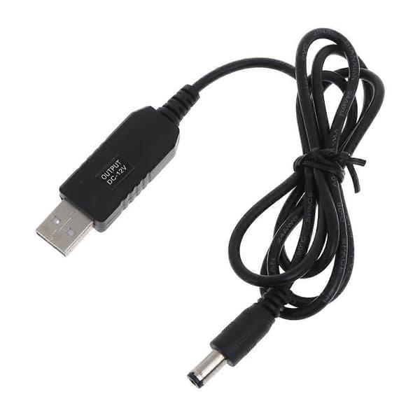 USB til DC5.5x2.1mm Boosterledning Router Optisk-kat Boost Kabel 5V til 12V Ledning (LGL)