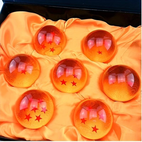 7 stk Dragon Ball Anime samleobjekter Nyt gaveæskesæt, 3,5 cm/1,38 tommer i diameter multi-farve valgfrit Blue