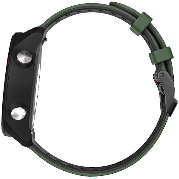 Garmin Forerunner 245 -kelloon sopiva kaksivärinen silikoniranneke (punainen + musta) Garmin Forerunner 245 -kelloon (LGL)