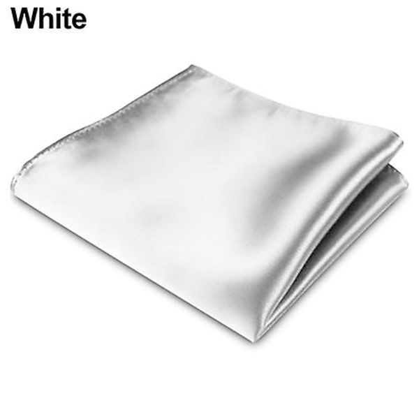Herrsiden Satin Solid Plain Color Näsduk Hanky Fickduk Fyrkantig Näsduk För Bröllop Fest
