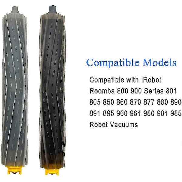 2 Set Ersättningsvalsar Kompatibla Med 800 Och 900. Gummi Central Borstkit -cdsx LGL As Shown