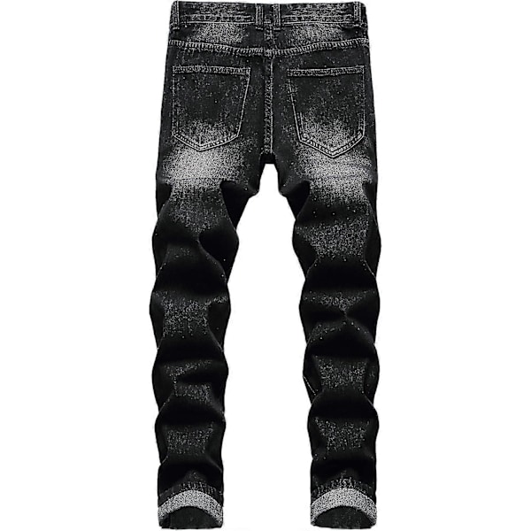 Slim Fit -farkut miehille, suorat lahkeet, LGL Black 36
