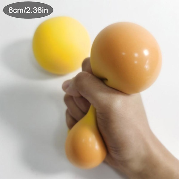 Antistress-pallo stressiä lievittävä gradiant-puristuspallo lapsille ja aikuisille lelu käsipallo EVA väriä vaihtava pallo Yellow 6.5cm