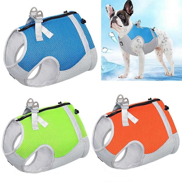 Hundkläder Kylväst för Husdjur Snabbtorkande Hund Utomhus Sommarkläder Sele LGL Green M