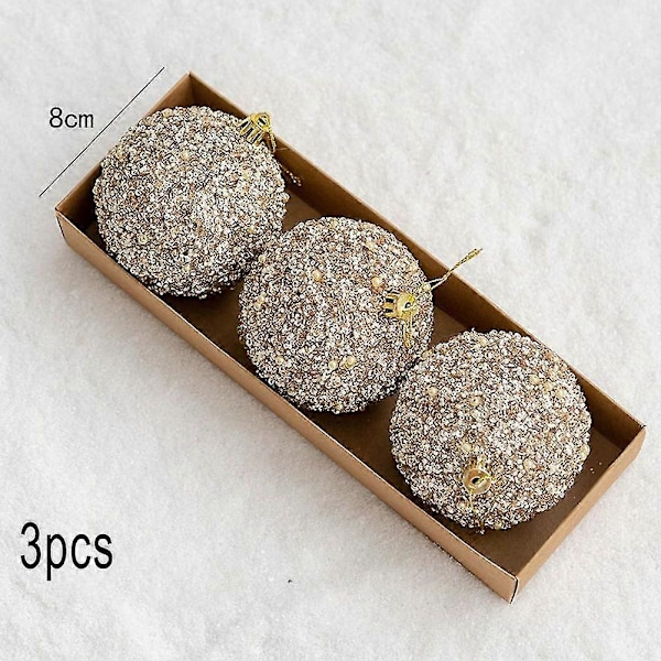 WJTG Dekorasjoner 2023 Julekuler Treballer Anheng Jul Hjem Hyggelig Fest Bryllup Ornament Forsyninger Plast J LGL 24PCS