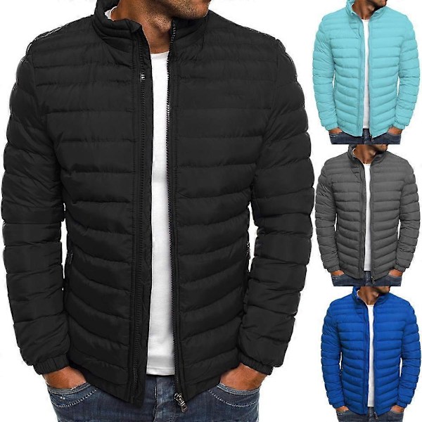 Höst Vinter Herr Dunjacka Bomull Mjuk Hög Kvalitet Man Dunjackor Fritid Herrkläder Kappa LGL black 2XL