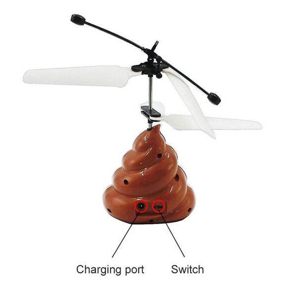 Hand Flying Poop Rc Aircraft Mini Induktion Suspension Fjernbetjening Flying Drone[GL]